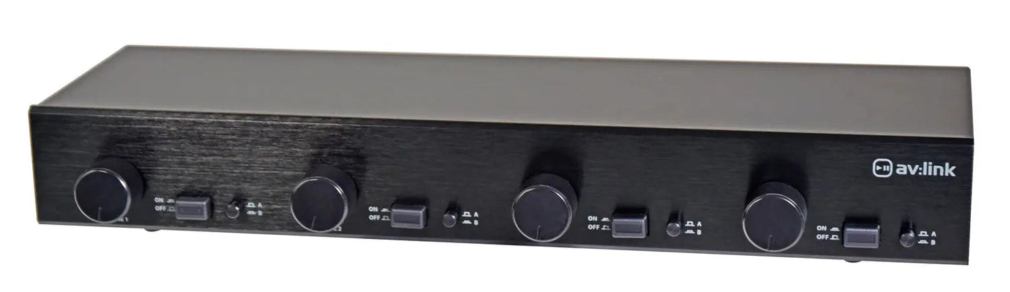 AV:Link (UK version) 2:4 Audio management speaker selector with volume controls