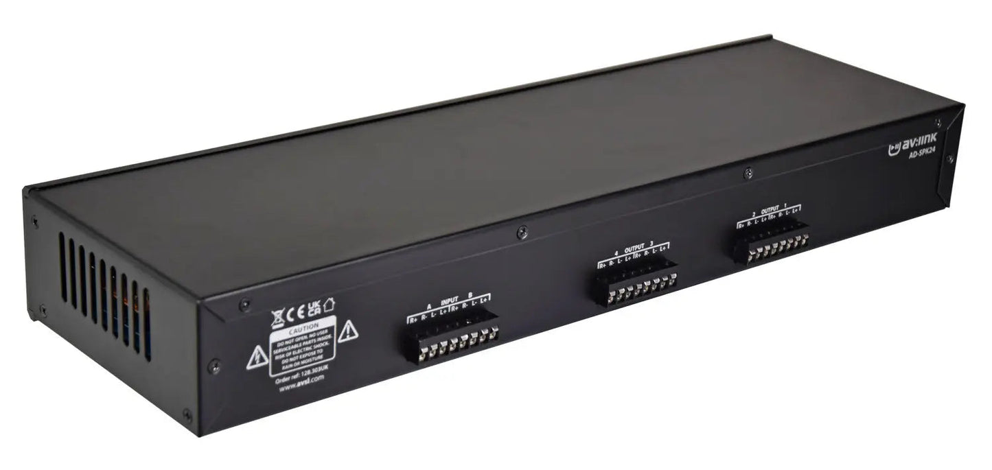 AV:Link (UK version) 2:4 Audio management speaker selector with volume controls