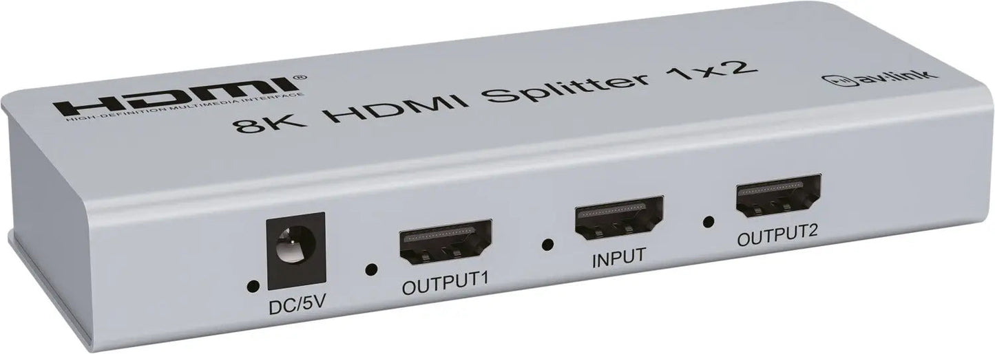 AV:Link 8K HDMI Splitter 1x2