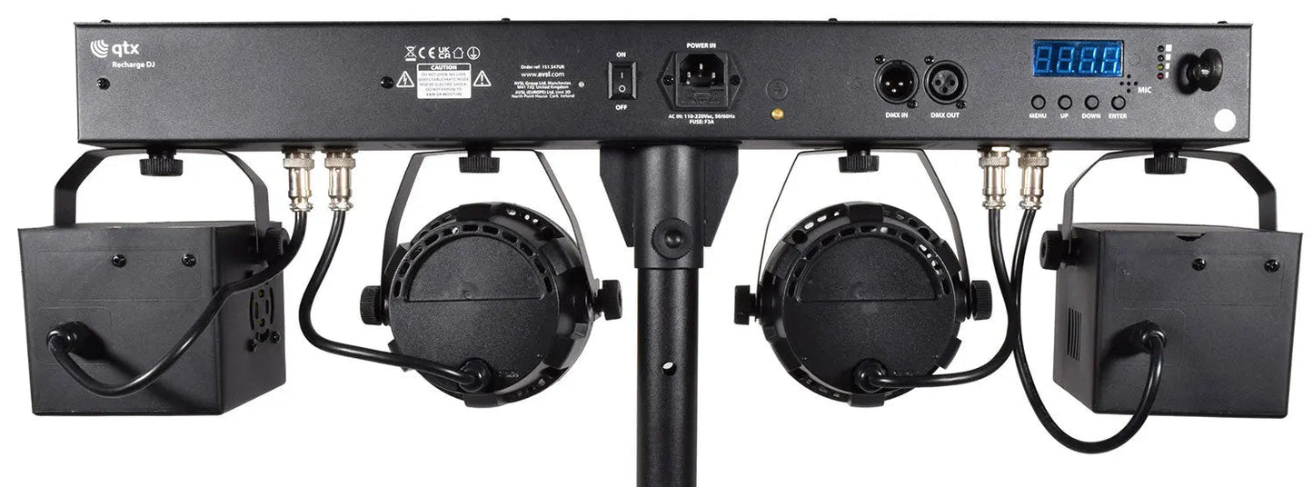 QTX Rechargeable LED Derby PAR Bar with Tripod