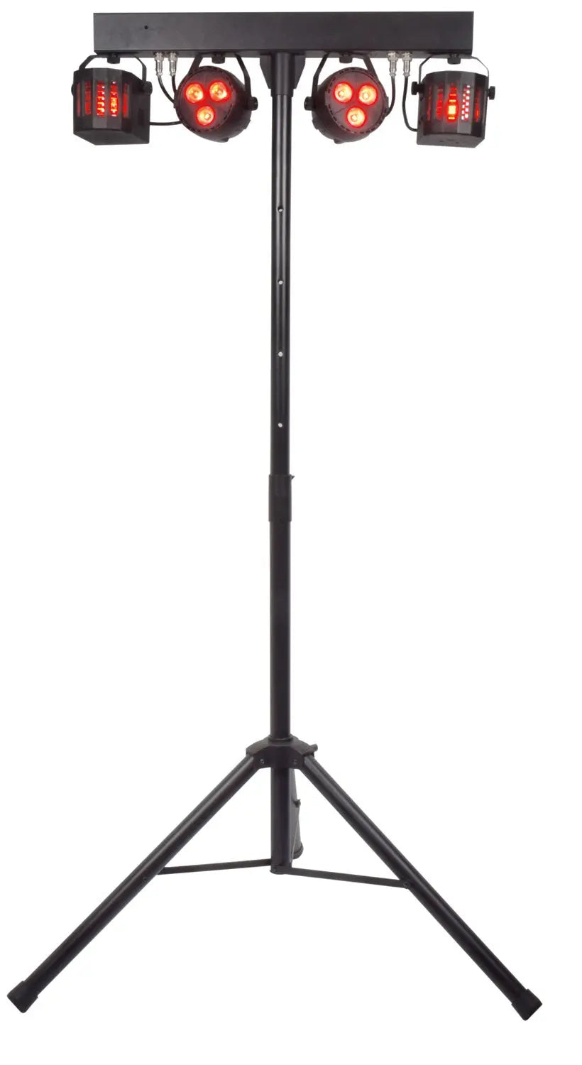 Recharge DJ: LED Derby  PAR Bar with Tripod Rechargeable LED Derby PA