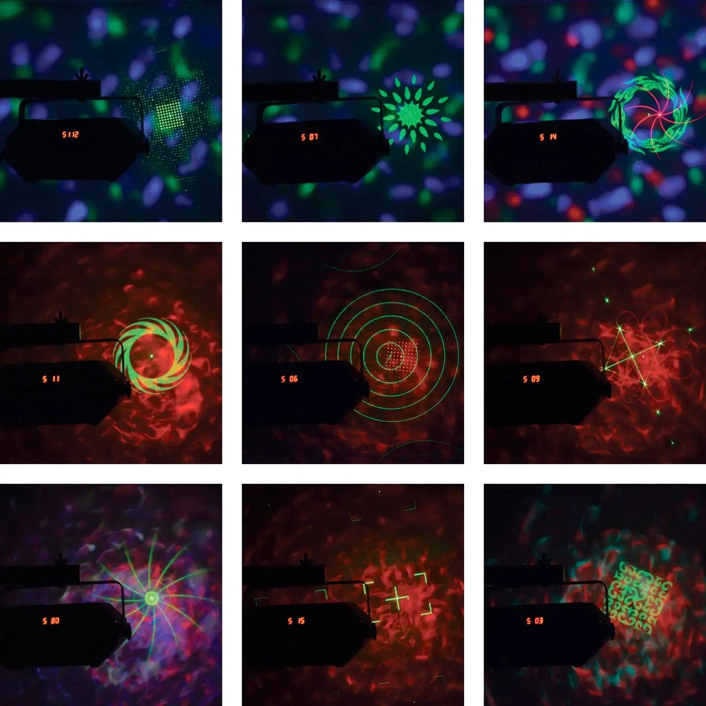 QTX Tetra LED Moonflower + Wave + Strobe/UV + Laser Effect