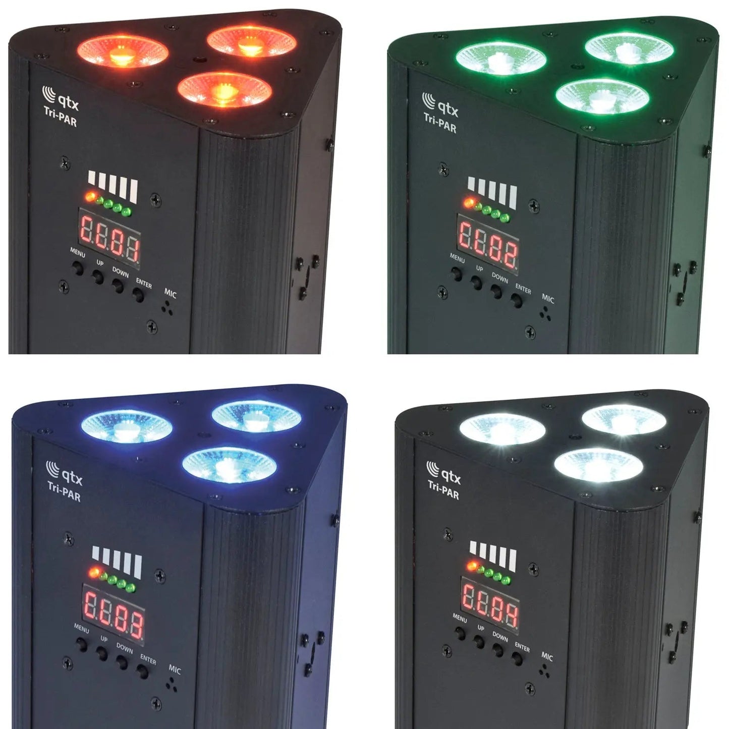 QTX Rechargeable Triple PAR Uplighter