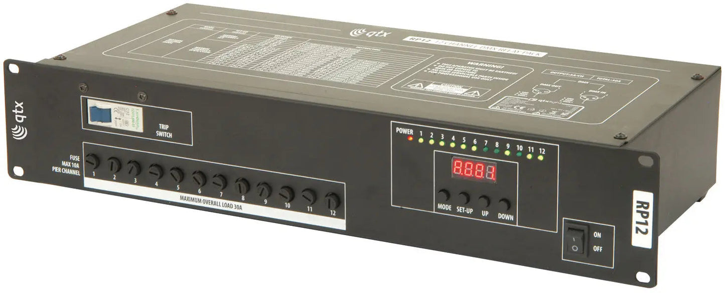 QTX RP12 12 Channel DMX relay pack