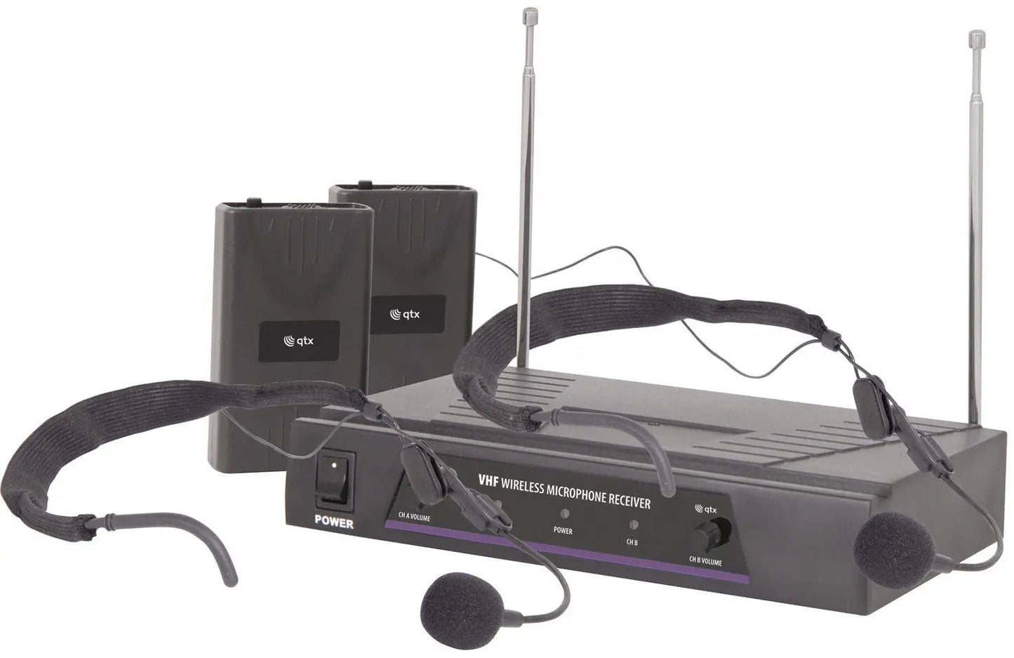 QTX VHF dual neckband wireless system - 173.8 + 174.8MHz
