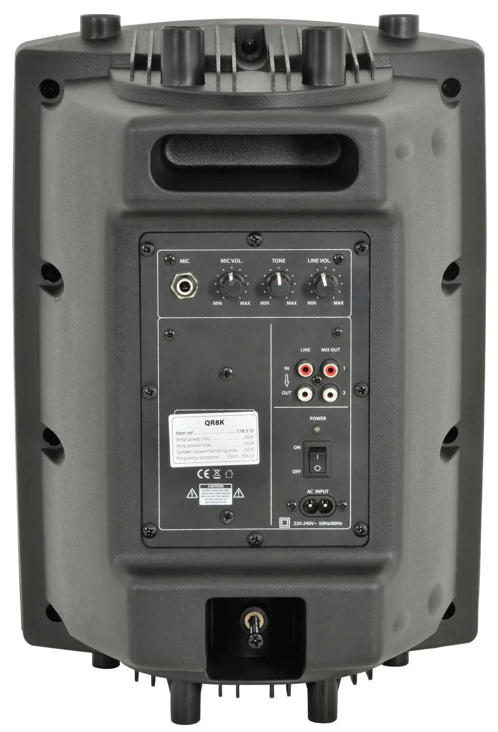 QTX QR8K active moulded speaker cabinet - 80Wmax