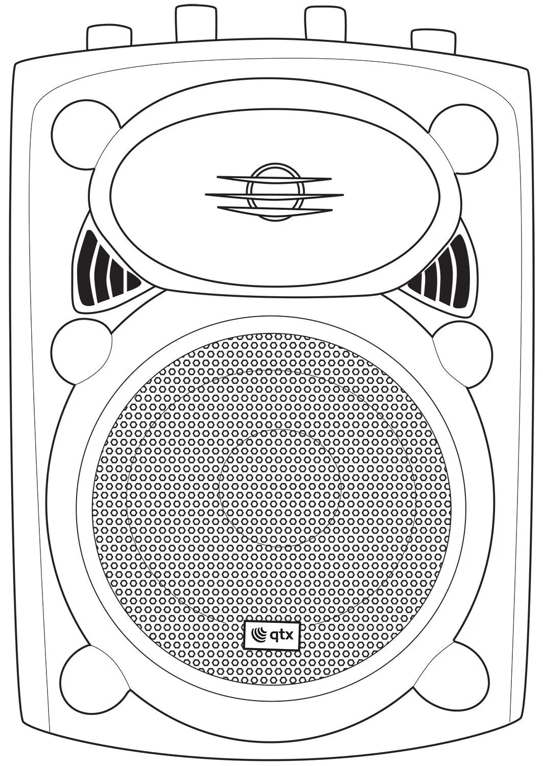 QTX QR8K active moulded speaker cabinet - 80Wmax
