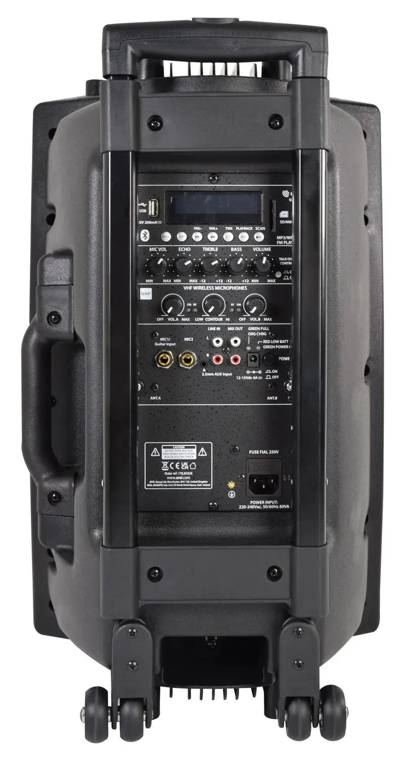 QTX QX12PA portable PA unit with USB/SD/FM player & Bluetooth