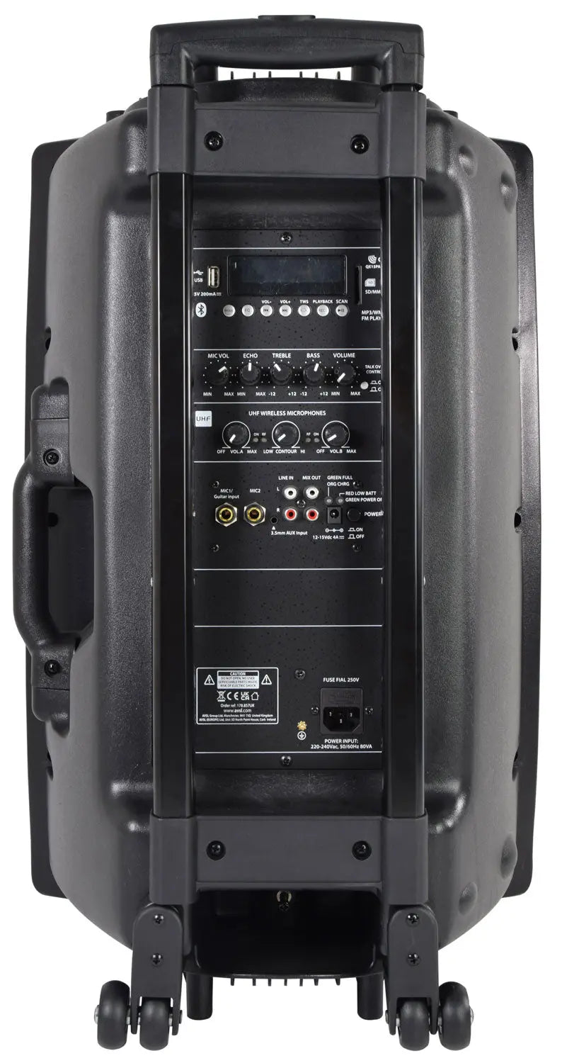 QTX QX15PA-PLUS Portable PA UHF USB/SD/FM/BT