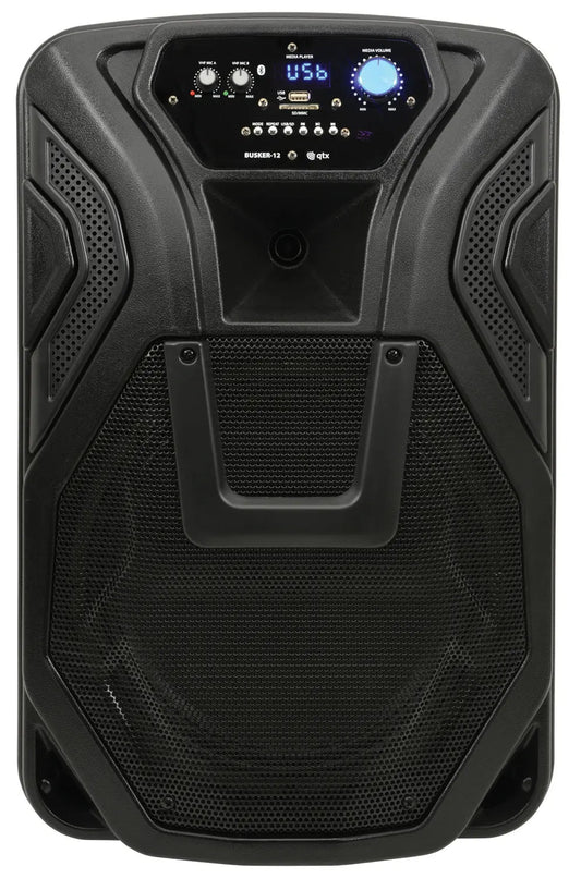 Busker PA with VHF Mics  Media Player Busker-12 PA + 2 x VHF mics + U