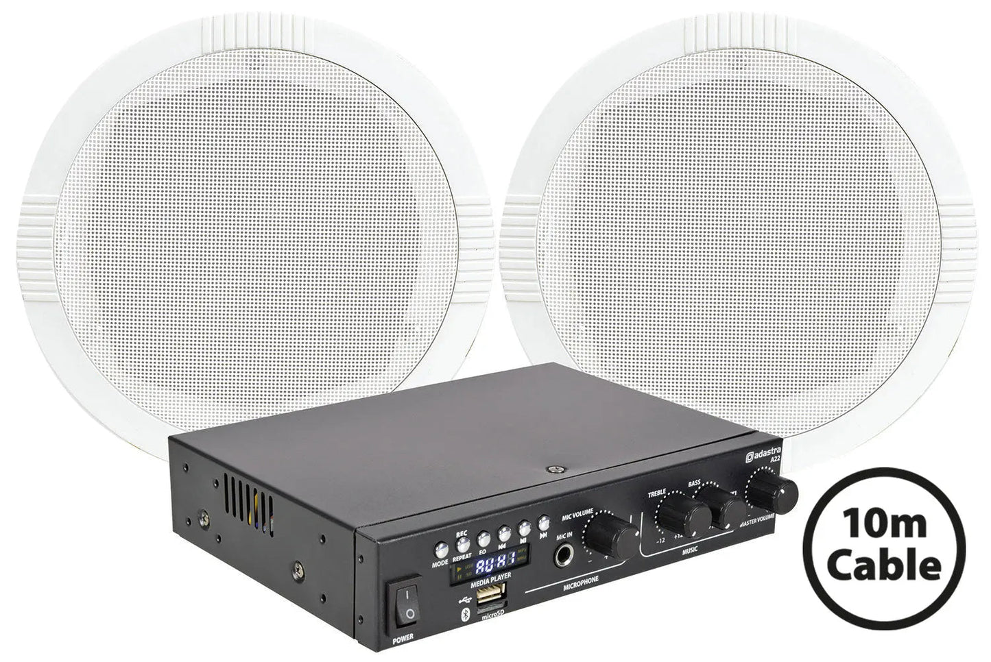 Adastra 2 x RC5 Ceiling Speakers + A22 Package