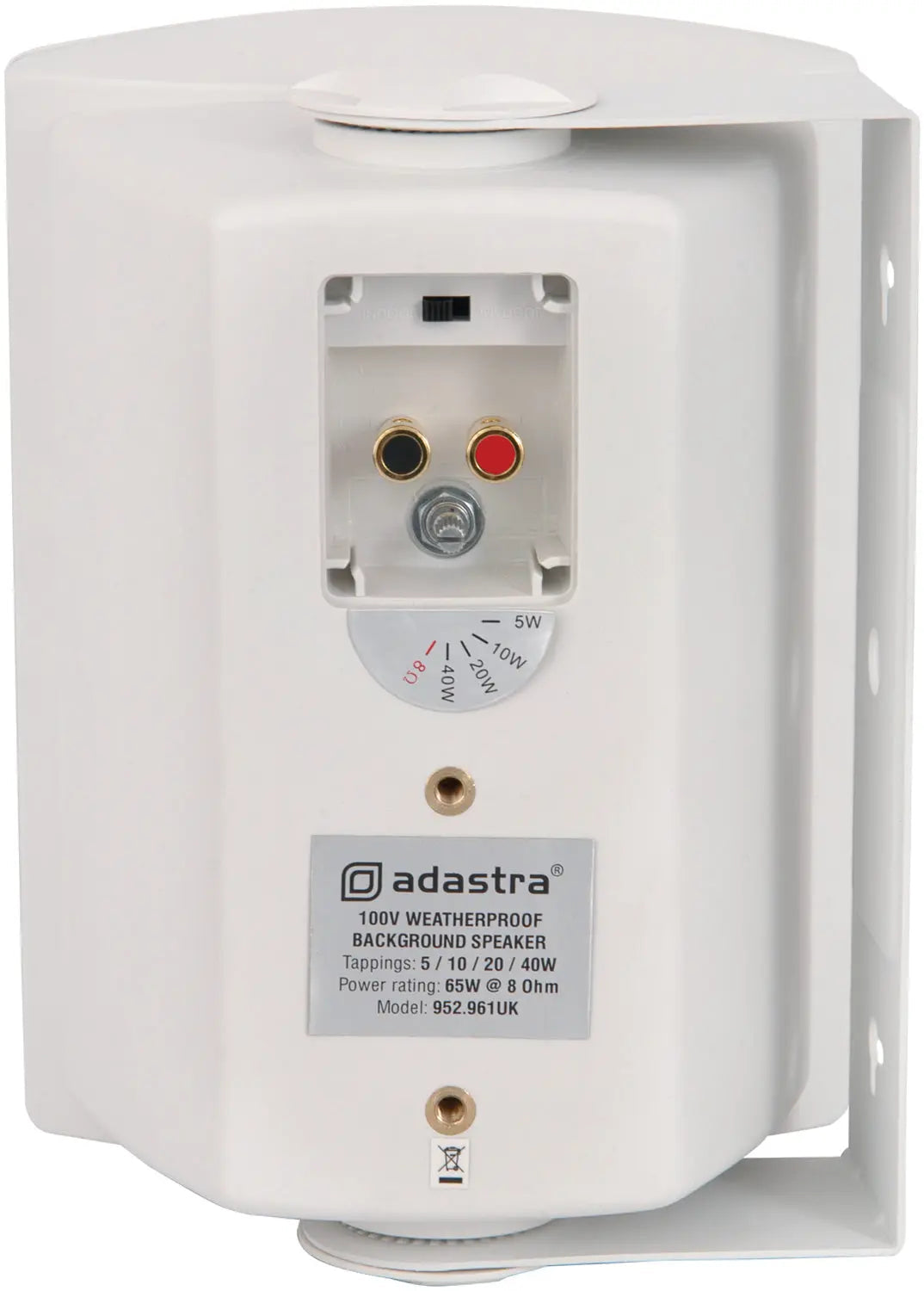 Adastra FSV-W High performance foreground speaker, 100V line, 8 Ohm, 65W rms, white