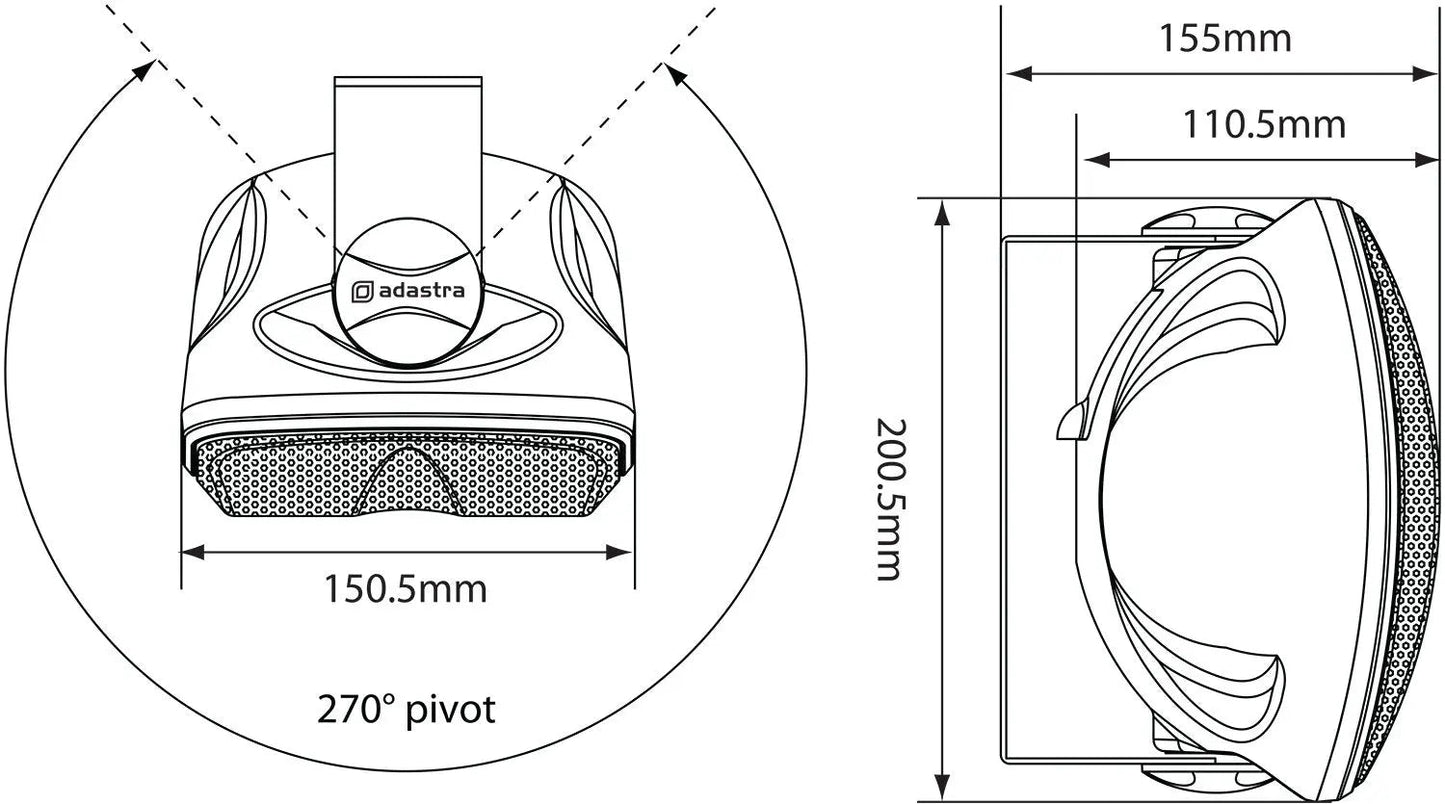 Adastra FC4V-B compact 100V background speaker 3.5in, black