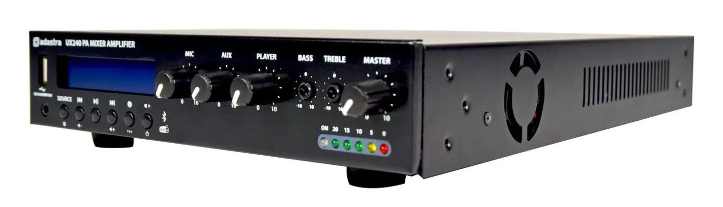 Adastra UX240 Compact 100V Mixer-Amplifier 240W