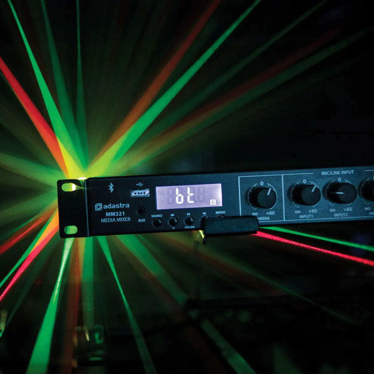 Rack Mixer With Bluetooth  USBFM Player MM321 Rack Mixer + BTUSBFM