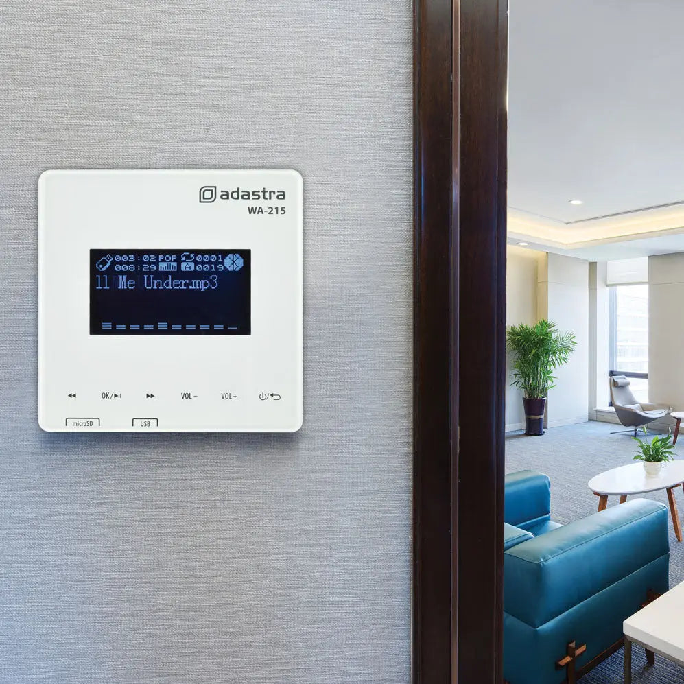 Adastra WA-215 Wall Amp with USB/microSD player, FM + Bluetooth