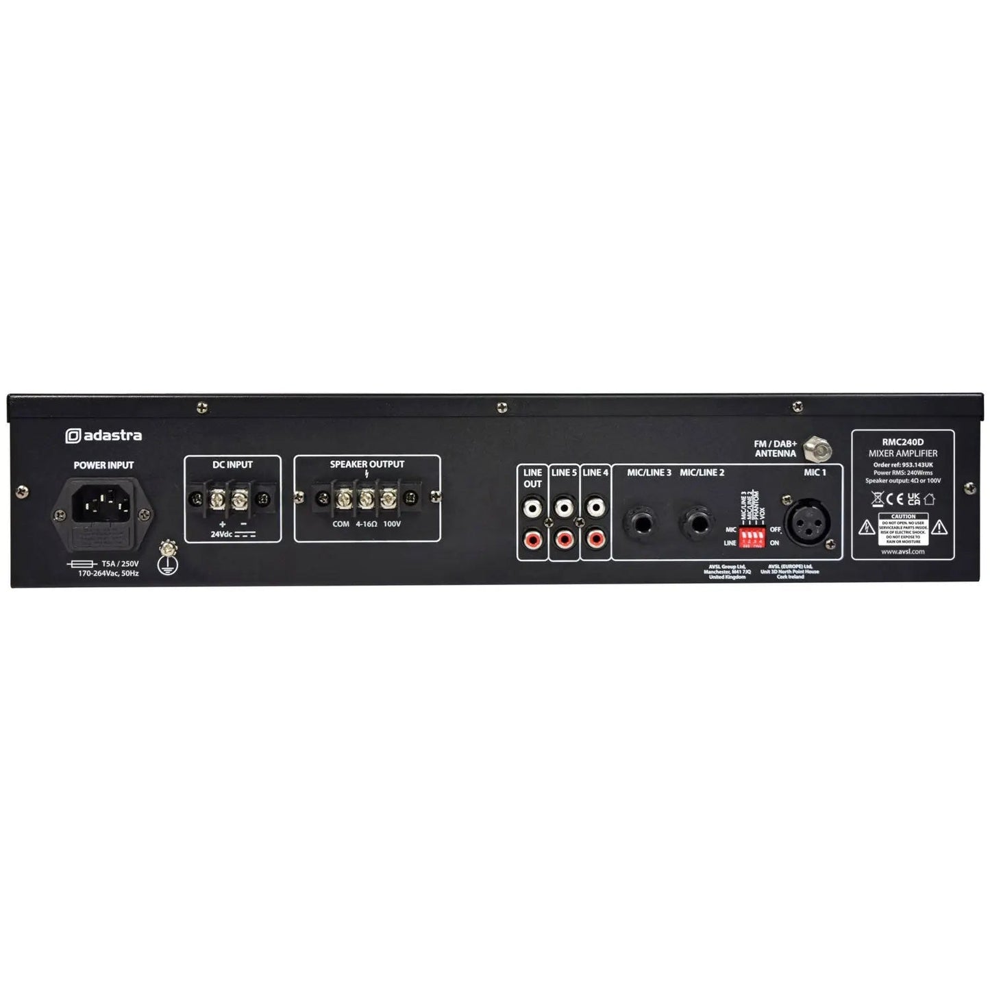 Adastra RMC240D Mixer-amp 240W + CD/BT/USB/SD/DAB/FM