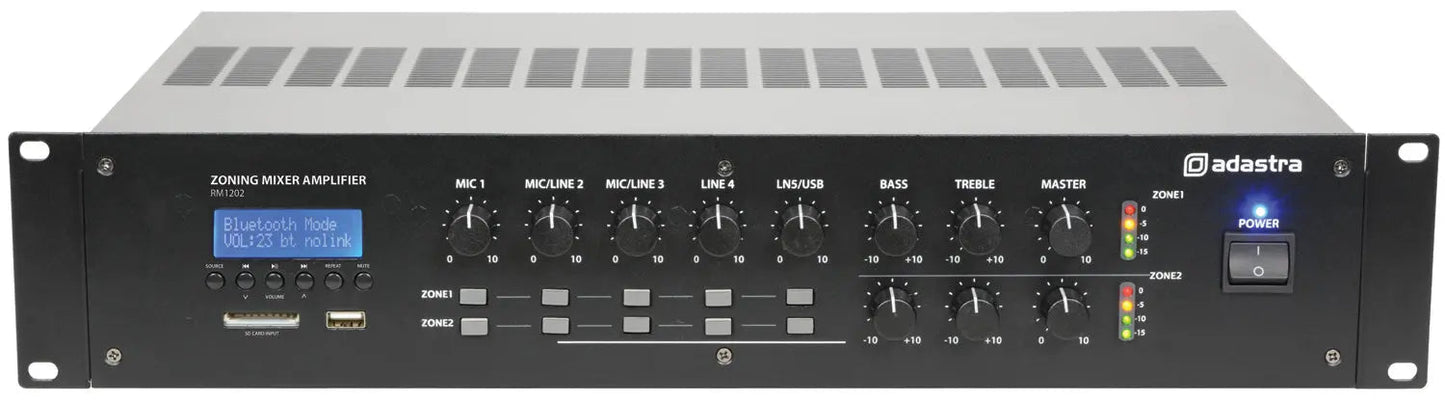 Adastra RM1202 Mixer-amp 2 x 120W + USB/SD/FM/BT