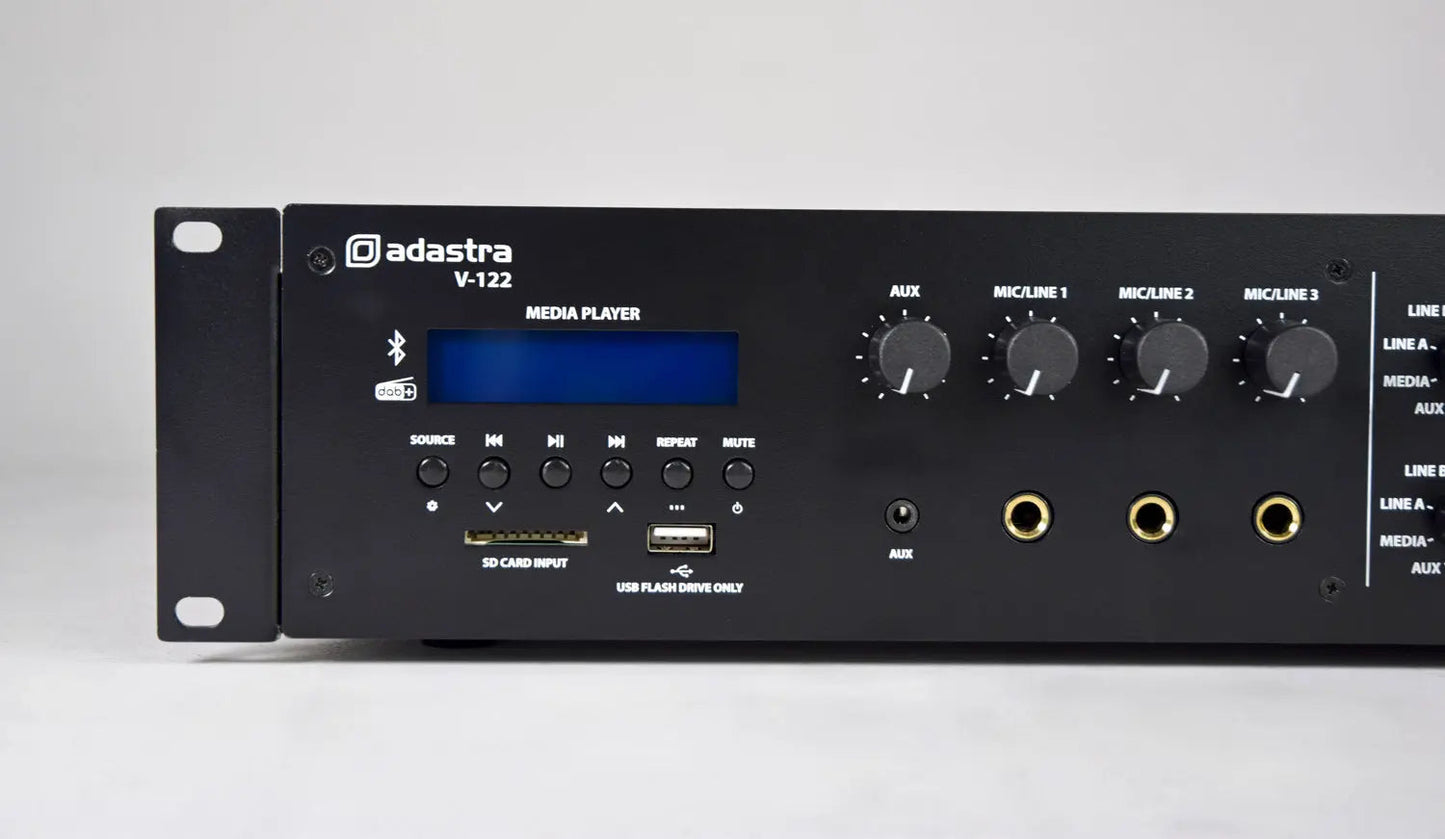 Adastra V-122 Mixer-Amplifier 100V with DAB+/FM/USB/SD/BT