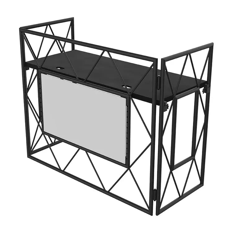 Ultimax Truss Booth-BK Aluminium Truss DJ Booth c/w VERSA TV mount and Shelf