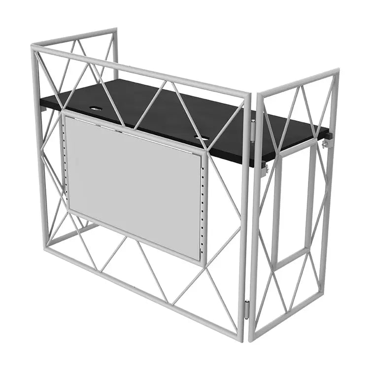Ultimax Truss Booth-WH Aluminium Truss DJ Booth c/w VERSA TV mount and Shelf