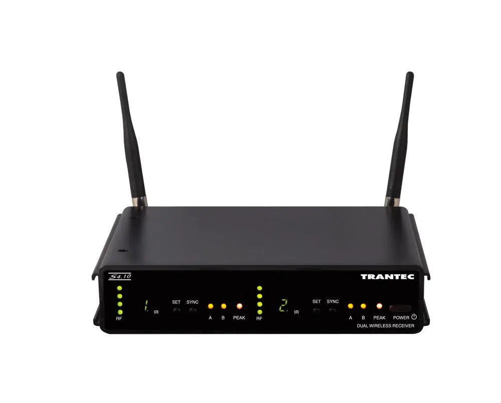 Trantec S4.10 RX2 Dual Handheld UHF Wireless Microphone System