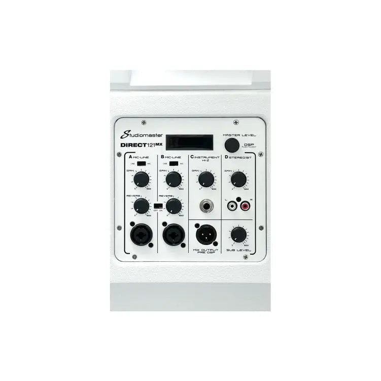 Studiomaster DIRECT 121MX Portable Sound System (White)