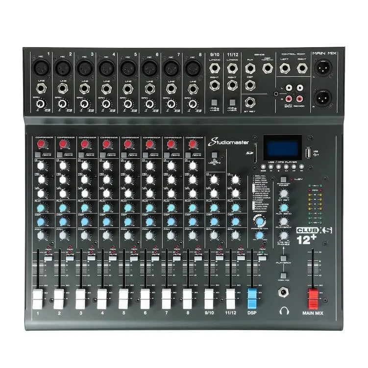 Studiomaster CLUB XS 12+ 12 Channel PA Mixer with Effects & Bluetooth