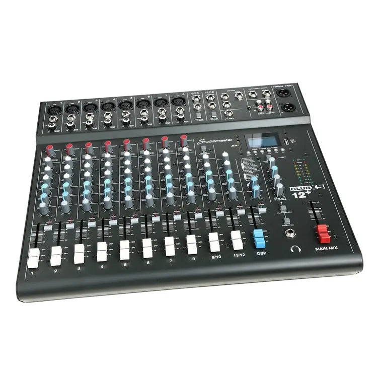 Studiomaster CLUB XS 12+ 12 Channel PA Mixer with Effects & Bluetooth