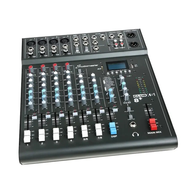 Studiomaster CLUB XS 8+ 8 Channel Mixing Console with Bluetooth & DSP