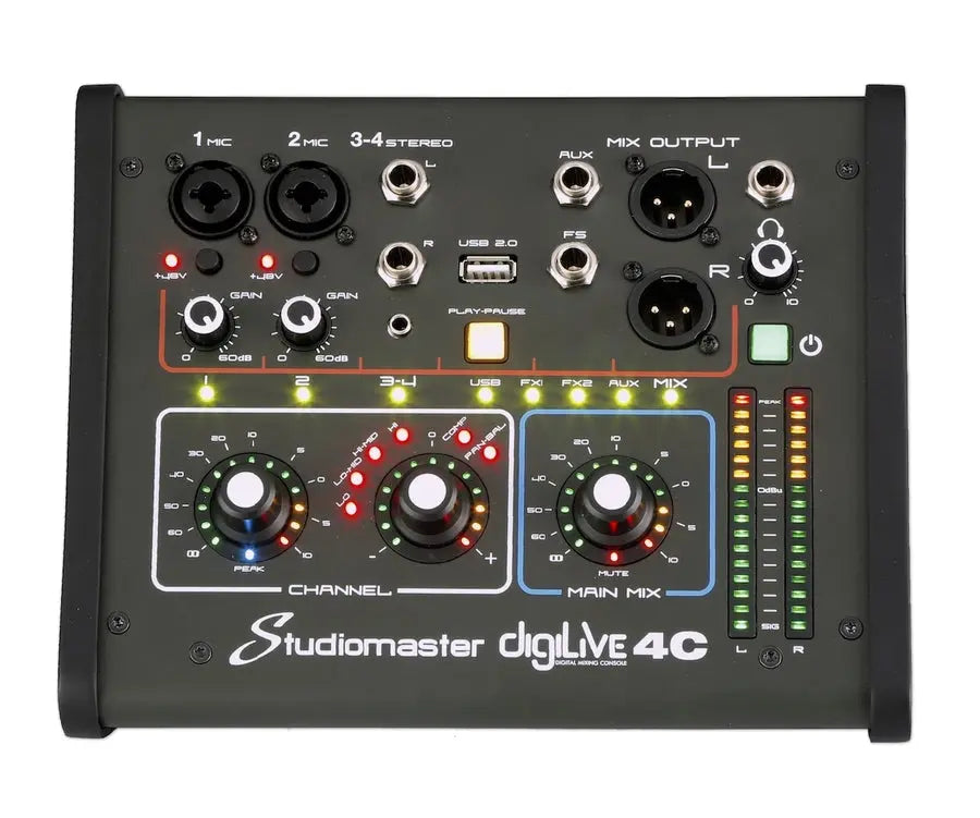 Studiomaster DIGILIVE4C 4 Input Compact Digital Mixer