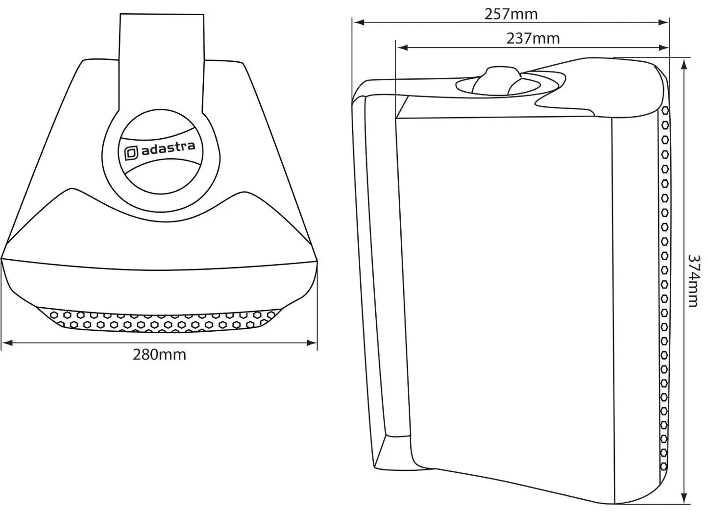 Adastra BC8W 8inch Stereo Speakers White Pair