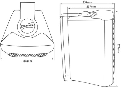 Adastra BC8W 8inch Stereo Speakers White Pair