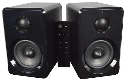 AV Link Active Bluetooth Bookshelf Speakers Black