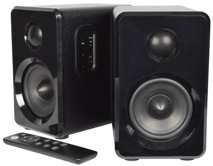 AV Link Active Bluetooth Bookshelf Speakers Black