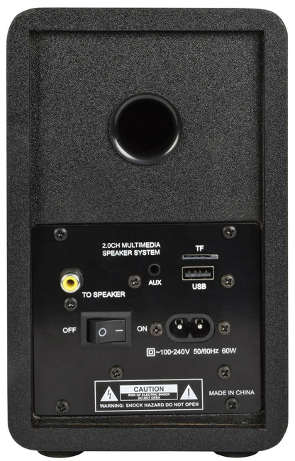 AV Link Active Bluetooth Bookshelf Speakers Black