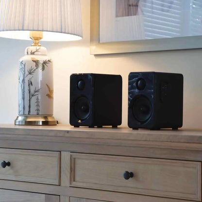 AV Link Active Bluetooth Bookshelf Speakers Black