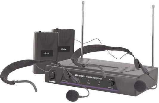 QTX VHF dual neckband wireless system - 174.1 + 175.0MHz