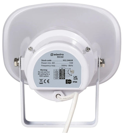 Adastra FH15V Horn Speaker EN54 100V - 15W IP66