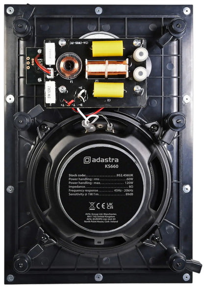 Adastra KS660 High Output In-wall Speaker 6.5" 60W