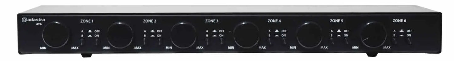 Adastra AT6 Volume Attenuator + A/B Switcher 100V 6 x 30W
