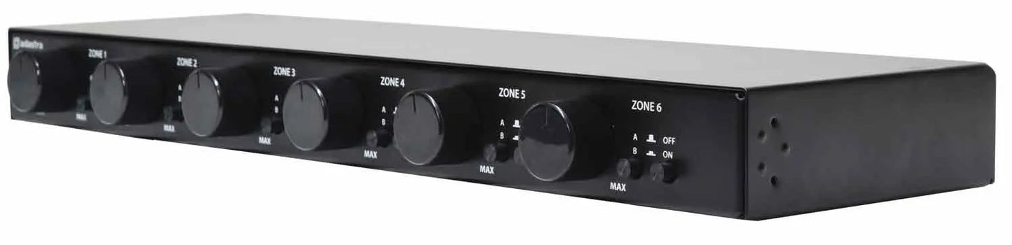 Adastra AT6 Volume Attenuator + A/B Switcher 100V 6 x 30W