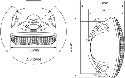 Adastra FC5V-B compact 100V background speaker 5.25in, black