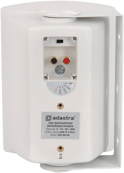 Adastra FSV-W High performance foreground speaker, 100V line, 8 Ohm, 65W rms, white