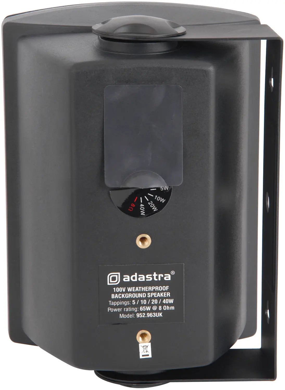 Adastra FSV-B High performance foreground speaker, 100V line, 8 Ohm, 65W rms, black