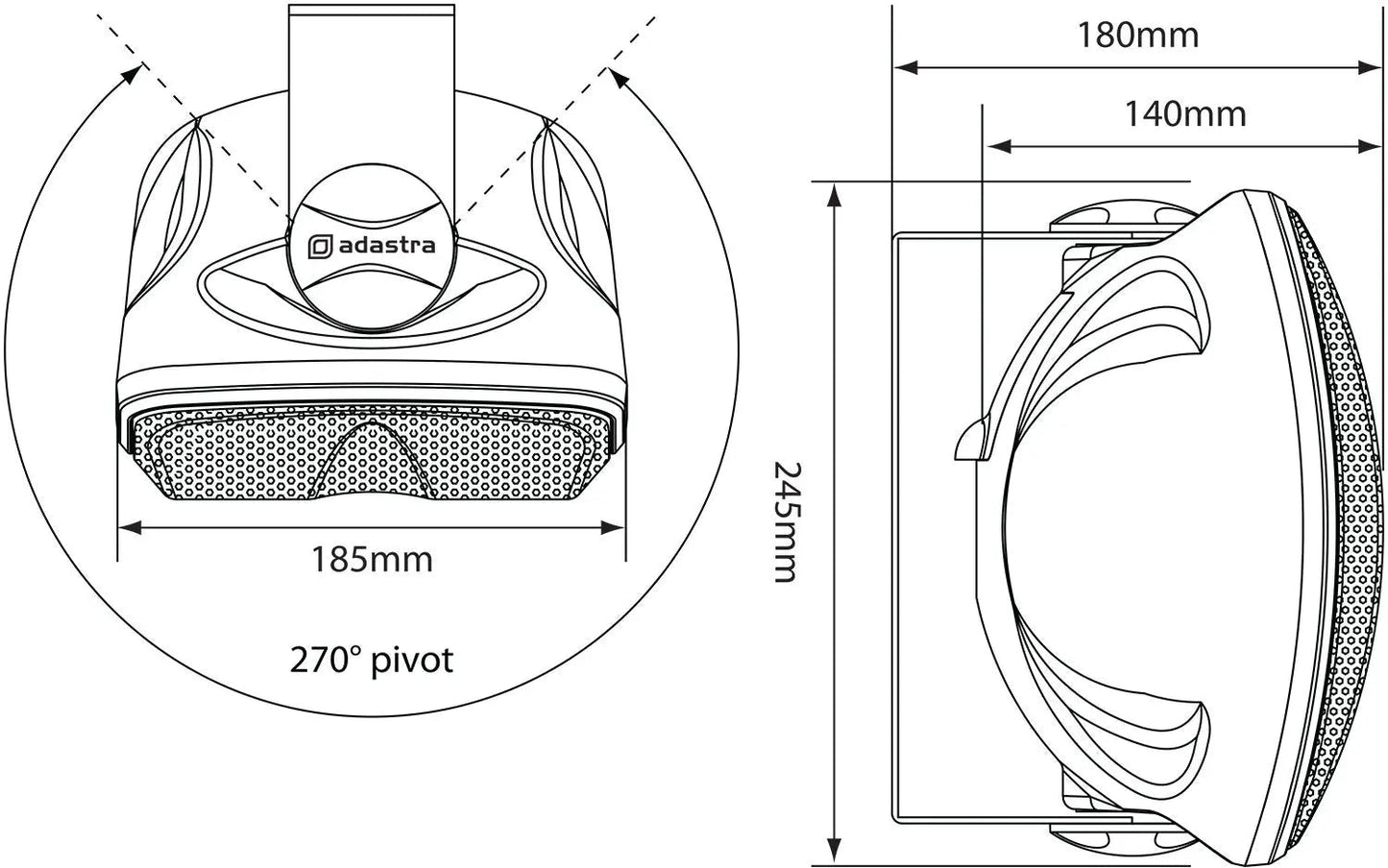 Adastra FC5V-W compact 100V background speaker 5.25in, white