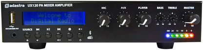 Adastra UX120 Compact 100V Mixer-Amplifier 120W