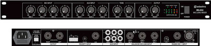 Adastra ML432 4mic+3aux rack mixer 1U