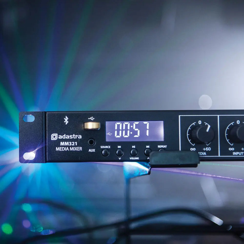 Adastra MM321 Rack Mixer + BT/USB/FM Player