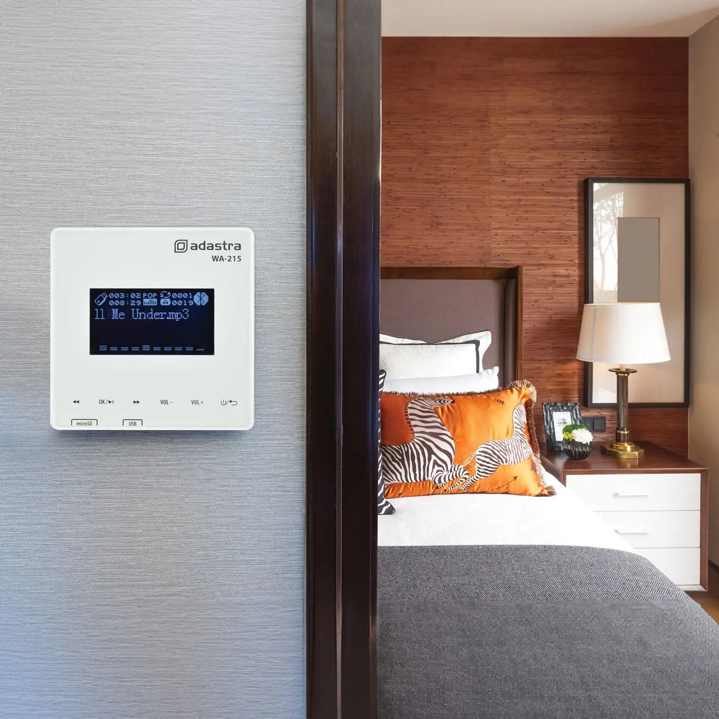 Adastra WA-215 Wall Amp with USB/microSD player, FM + Bluetooth